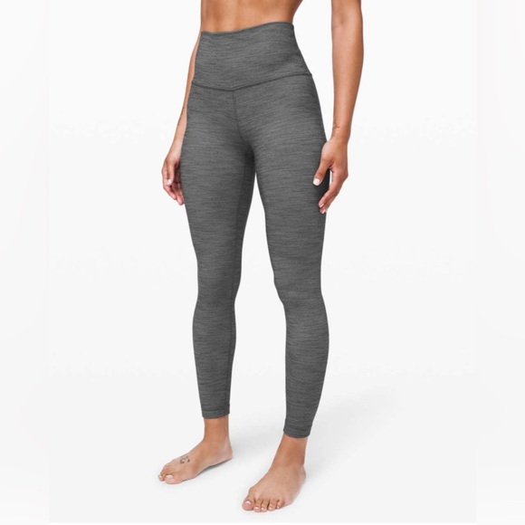 Lululemon Align Pant II Leggings Mini Heathered Herringbone Black White 8 W5CFGS - Picture 1 of 9